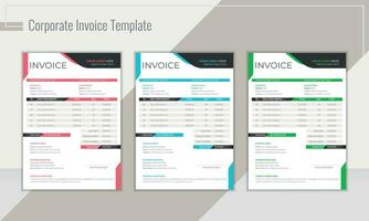 Modern Business Invoice Design Template vector