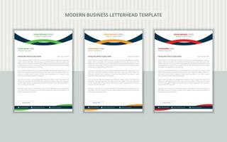 Elegant and simple company letterhead design layout vector