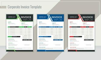 Corporate invoice design layout vector