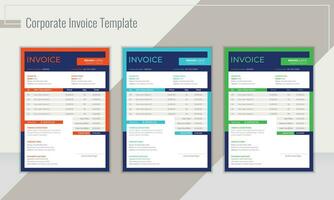 Elegant and modern company Invoice design layout vector