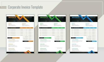 Professional and simple invoice vector design template