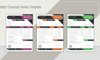 Simple and minimal invoice design vector