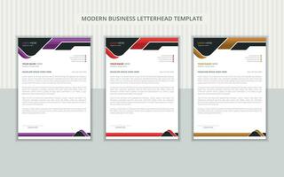 Simple and abstract business letterhead design template vector