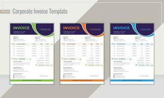 Abstract and Creative Invoice Design Vector Template