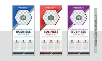 Corporate Rollup Banner design template vector