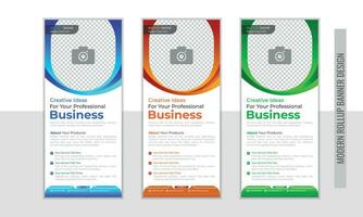 Modern Rollup Banner Design Template vector