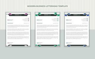 Professional and simple letterhead design vector layout