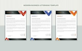 Modern and professional letterhead design layout vector