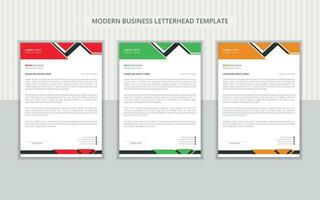 Professional and modern letterhead design layout vector