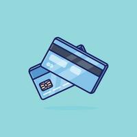 Credit card simple cartoon vector illustration marketing concept icon isolated