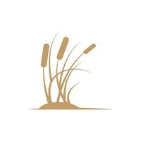 Cattail Logo Design Vector Simple Illustration Symbol Template