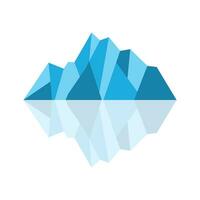 Iceberg Logo, Antarctica Logo Design, Simple Nature Landscape Vector Illustration Template