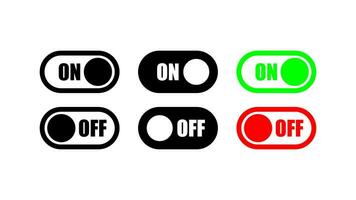 Vector Set of On Off Buttons