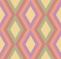 Abstract striped geometric seamless pattern with rhombus shapes. Mosaic, tile background, wrapping paper. vector