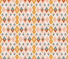 Ethnic seamless pattern with rhombuses, triangles, geometric shapes. Tribal geometrical background. vector