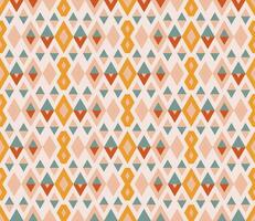 Ethnic seamless pattern with rhombuses, triangles, geometric shapes. Tribal geometrical background. vector