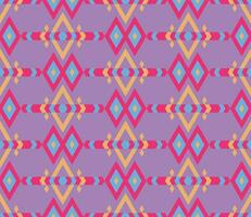 Ethnic seamless pattern with rhombuses, triangles, geometric shapes. Tribal geometrical background. vector