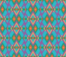 Ethnic seamless pattern with rhombuses, triangles, geometric shapes. Tribal geometrical background. vector