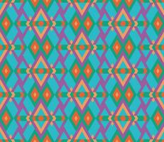 Ethnic seamless pattern with rhombuses, triangles, geometric shapes. Tribal geometrical background. vector