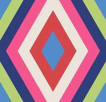 Striped abstract geometric seamless pattern with rhombuses. Tile background. Infinity wrapping paper with different shapes. Creative texture. vector