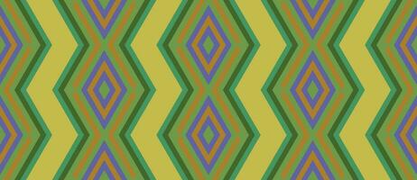 Ethnic seamless pattern with rhombuses, triangles, geometric shapes. Tribal geometrical background. vector