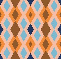 Ethnic seamless pattern with rhombuses, triangles, geometric shapes. Tribal geometrical background. vector