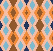 Ethnic seamless pattern with rhombuses, triangles, geometric shapes. Tribal geometrical background. vector