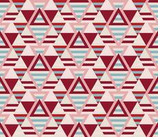 Ethnic seamless pattern with rhombuses, triangles, geometric shapes. Tribal geometrical background. vector