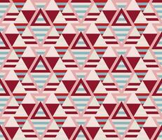 Ethnic seamless pattern with rhombuses, triangles, geometric shapes. Tribal geometrical background. vector