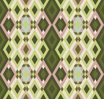 Ethnic seamless pattern with rhombuses, triangles, geometric shapes. Tribal geometrical background. vector