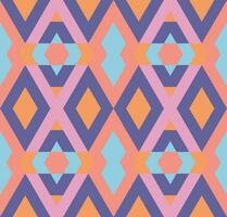 Ethnic seamless pattern with rhombuses, triangles, geometric shapes. Tribal geometrical background. vector