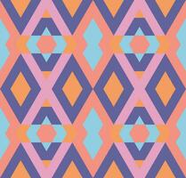 Ethnic seamless pattern with rhombuses, triangles, geometric shapes. Tribal geometrical background. vector