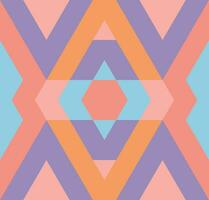 Ethnic seamless pattern with rhombuses, triangles, geometric shapes. Tribal geometrical background. vector