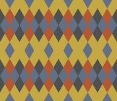 Ethnic seamless pattern with rhombuses, triangles, geometric shapes. Tribal geometrical background. vector