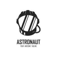 astronaut logo vector icon illustration design