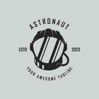 astronaut logo vector icon illustration design