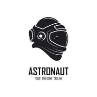 astronaut logo vector icon illustration design