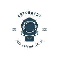 astronaut logo vector icon illustration design