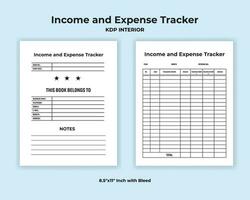 Income And Expense Tracker KDP Interior vector