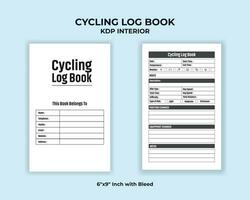 Cycling Log Book KDP Interior vector