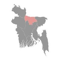 mimensingh división mapa, administrativo división de bangladesh vector