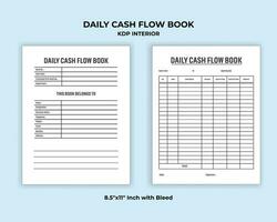 Daily Cash Flow Book KDP Interior vector