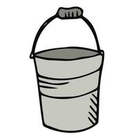 Bucket colorful icon in vector. Bucket colorful doodle illustration in vector