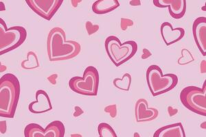 Modern abstract background with pink hearts. Vector illustration on a pink background.