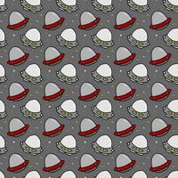 seamless pattern of ufo cartoon photo