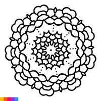 Mandala Art for Coloring Book. Clean Decorative round ornament. Oriental pattern, Vector illustration Coloring book page. Circular pattern in form of mandala for Henna, Mehndi, tattoo, decoration.