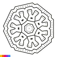 mandala Arte para colorante libro. limpiar decorativo redondo ornamento. oriental patrón, vector ilustración colorante libro página. circular modelo en formar de mandala para alheña, mehndi, tatuaje, decoración.