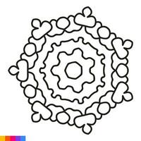 mandala Arte para colorante libro. limpiar decorativo redondo ornamento. oriental patrón, vector ilustración colorante libro página. circular modelo en formar de mandala para alheña, mehndi, tatuaje, decoración.