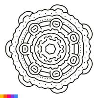 Mandala Art for Coloring Book. Clean Decorative round ornament. Oriental pattern, Vector illustration Coloring book page. Circular pattern in form of mandala for Henna, Mehndi, tattoo, decoration.