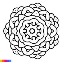 mandala Arte para colorante libro. limpiar decorativo redondo ornamento. oriental patrón, vector ilustración colorante libro página. circular modelo en formar de mandala para alheña, mehndi, tatuaje, decoración.